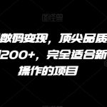 实操咸鱼数码变现，顶尖品质货源，一单利润200+，完全适合新手小白操作的项目【揭秘】