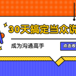 纯干货30天搞定当众说话 成为沟通高手